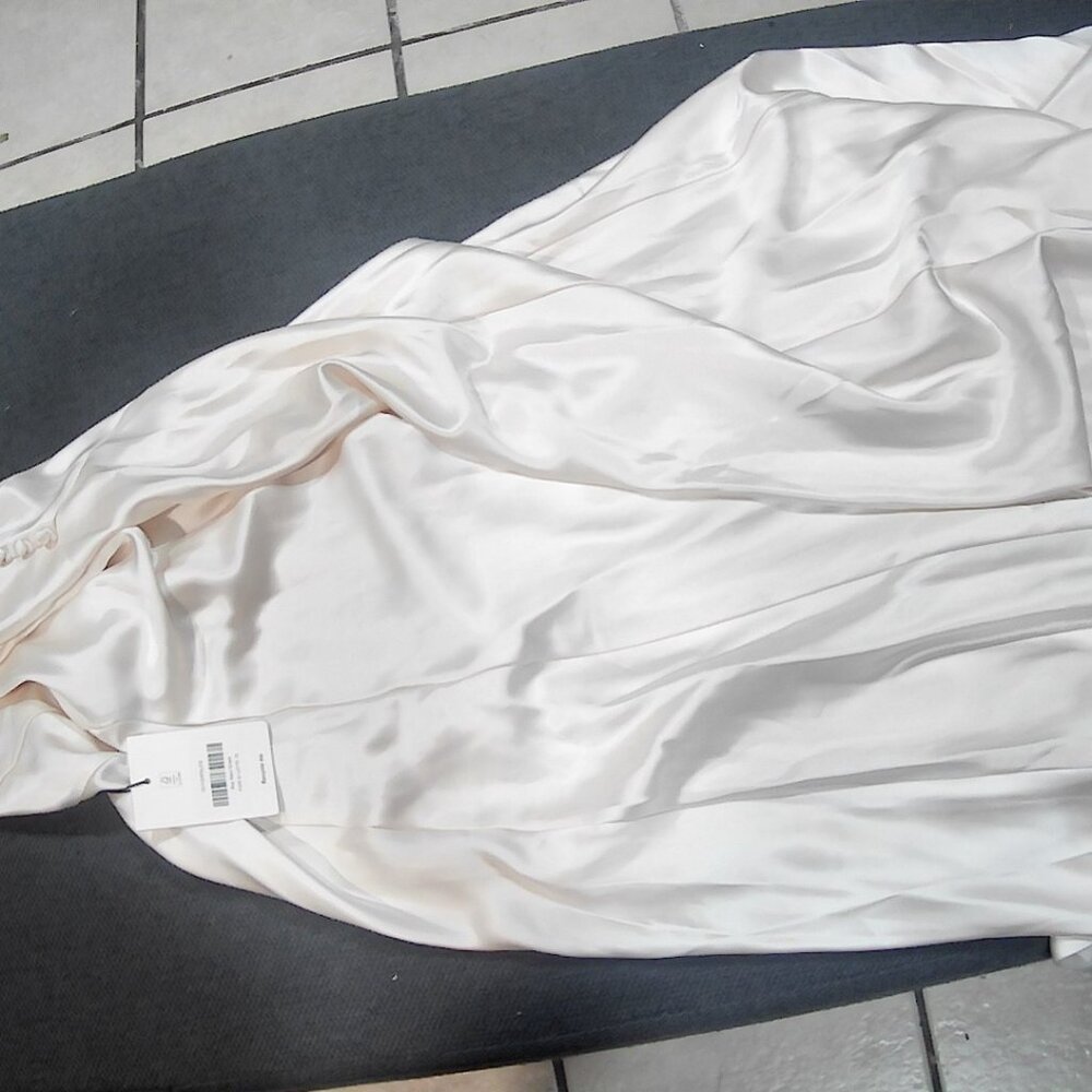 Reformation Fior Di LAtte Roy Satin Dress - Picture 3 of 9